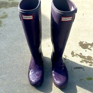 Tall Hunter rain boots. Rarely worn.